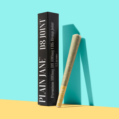 Delta 8 Pre-Rolled Joint on teal background